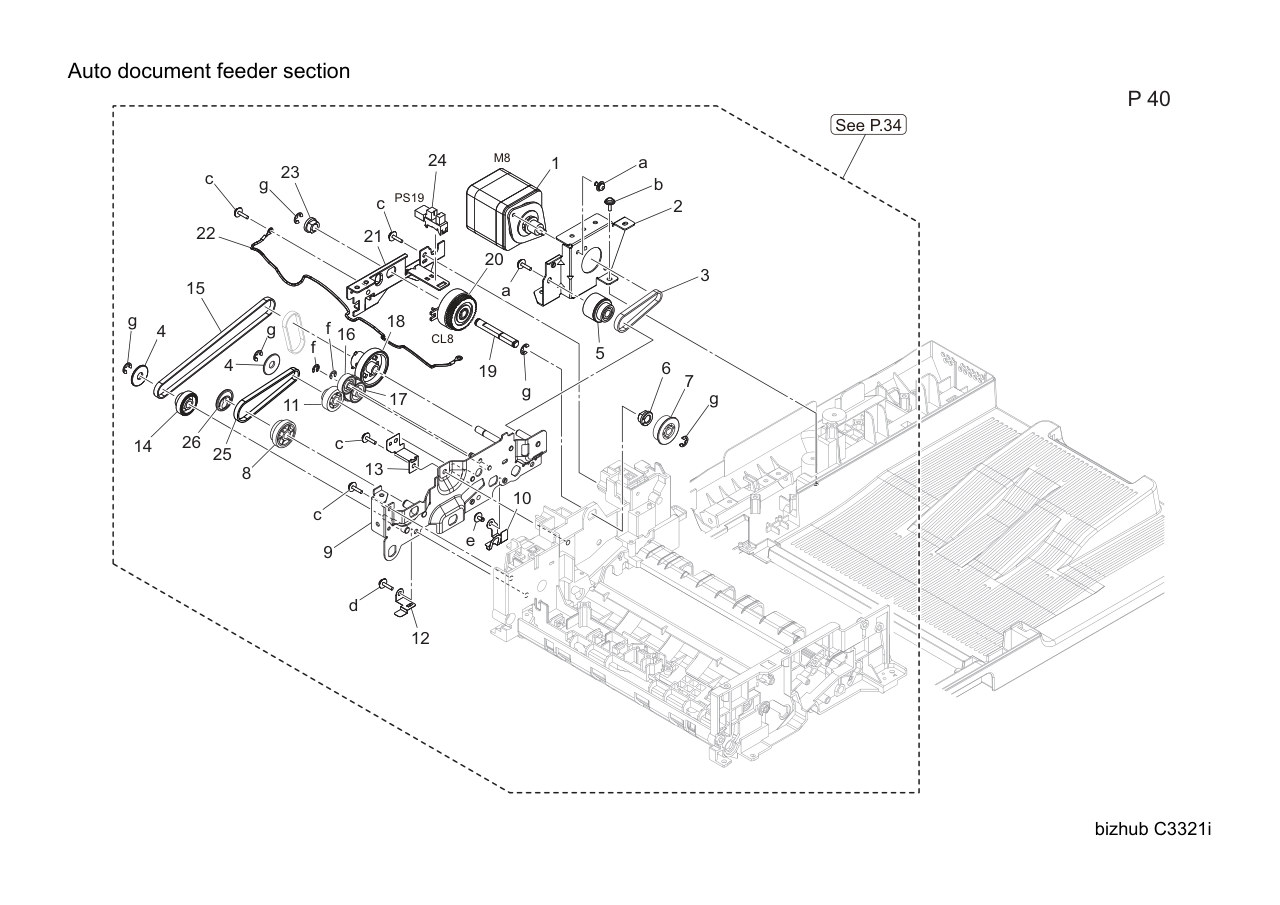 Konica Bizhub C3321i Parts
