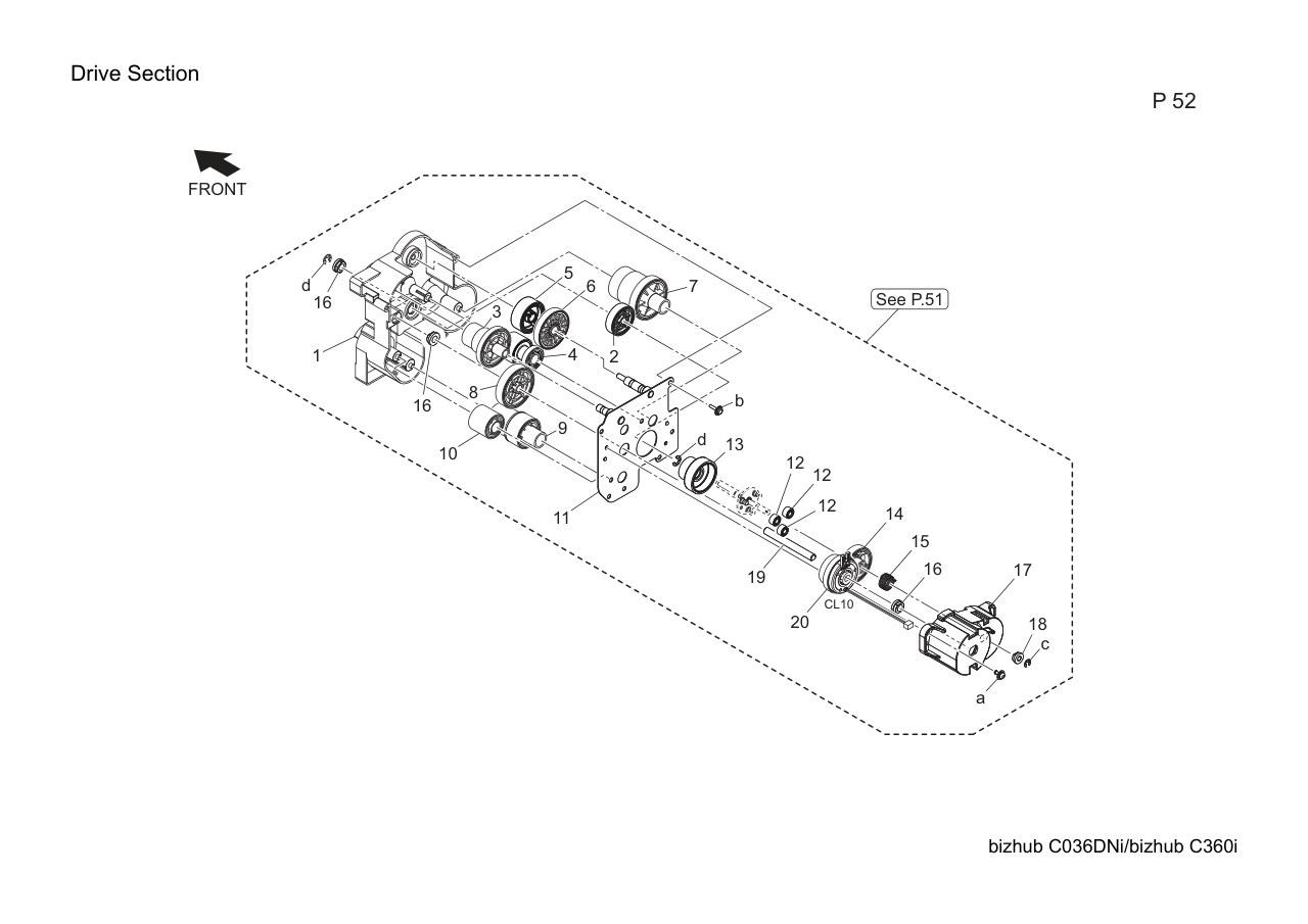 Konica Bizhub C360i Parts