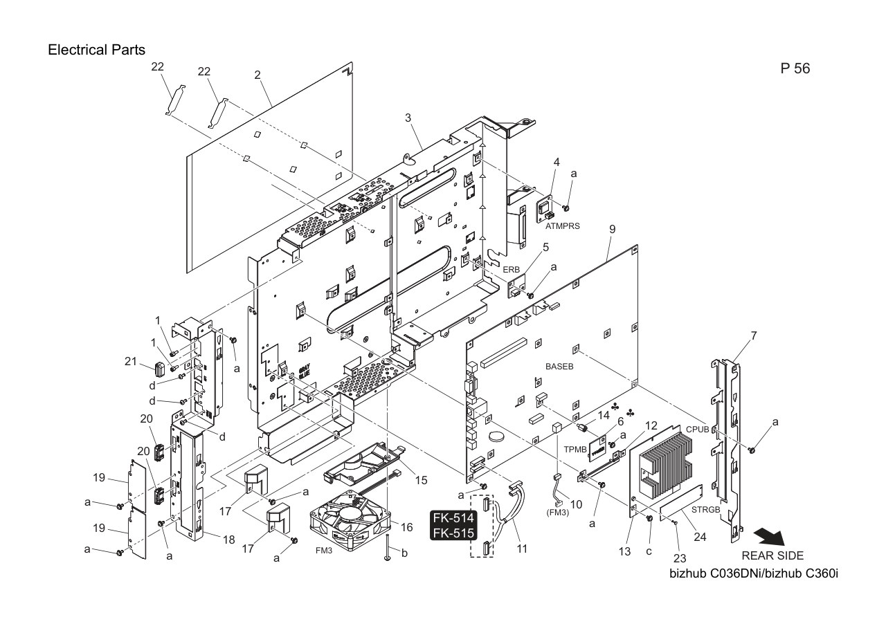 Konica Bizhub C360i Parts
