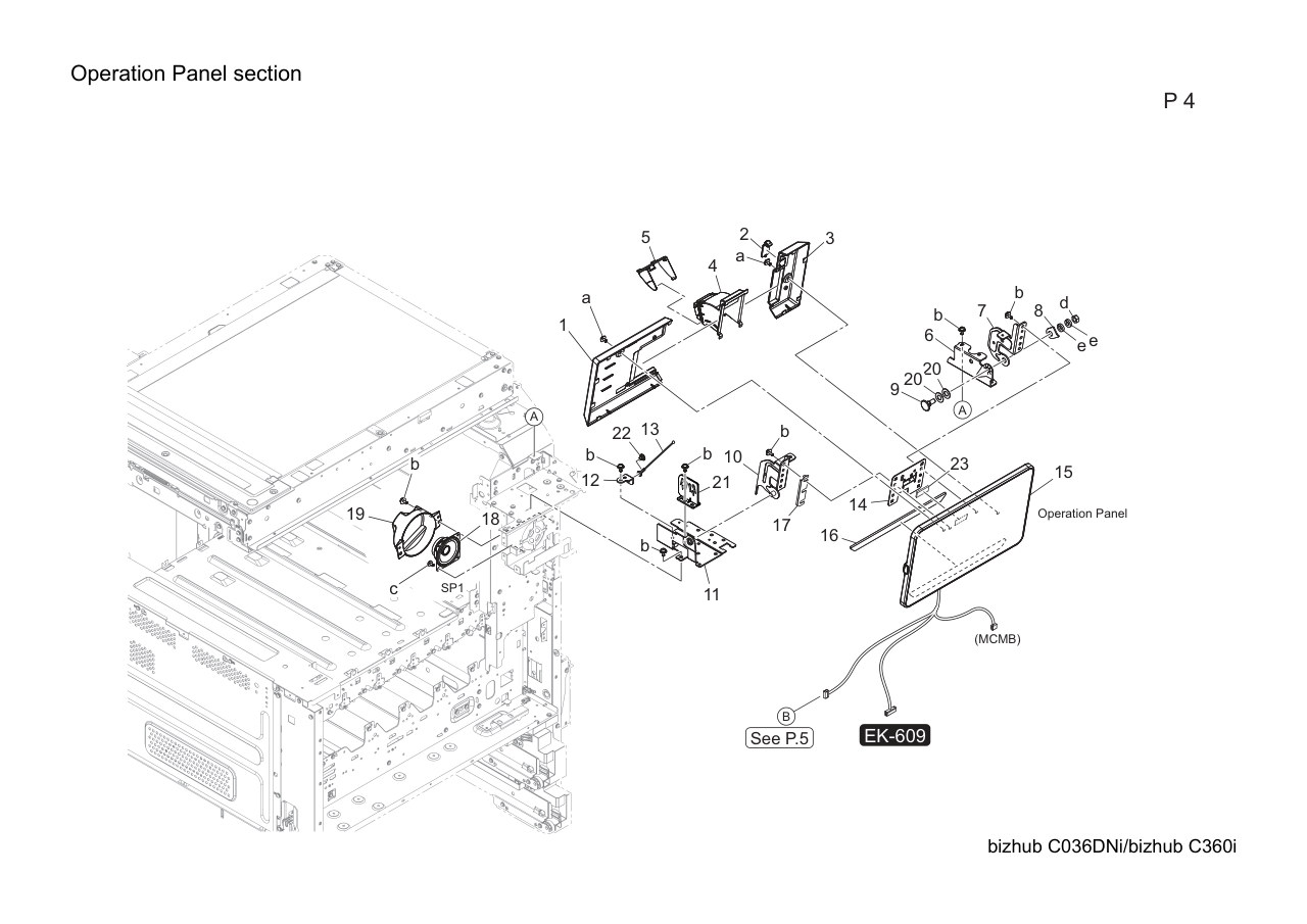 Konica Bizhub C360i Parts