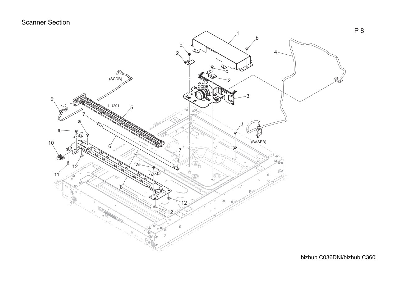 Konica Bizhub C360i Parts
