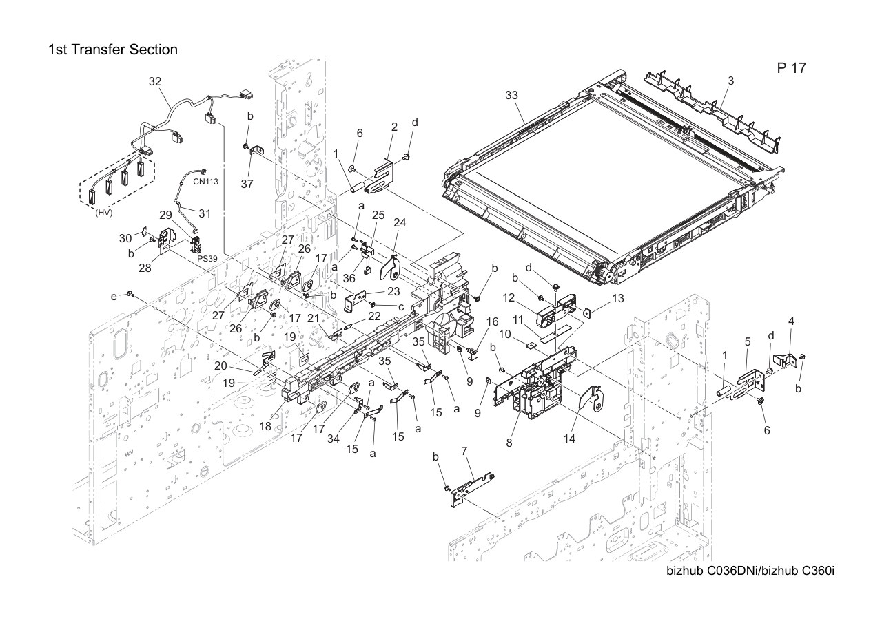 Konica Bizhub C360i Parts
