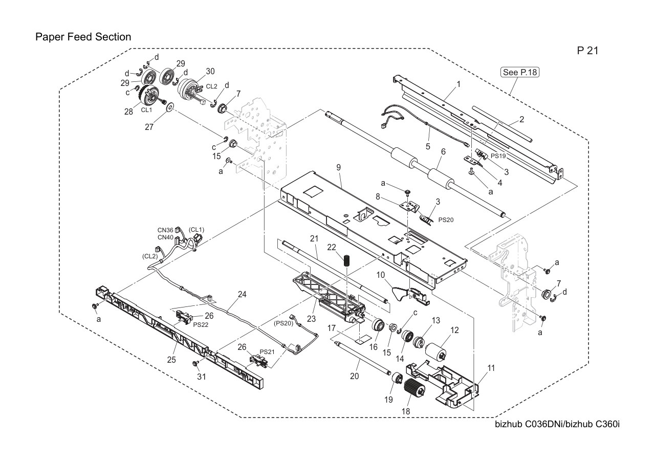 Konica Bizhub C360i Parts