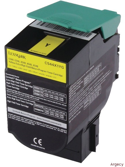 C540A1YG C540 C543 C544 X543 X544 Yellow Toner Cartridge