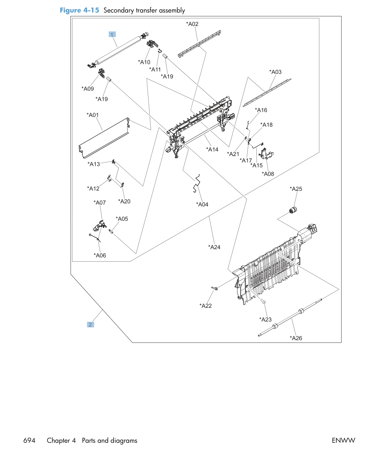 4-15 Secondary transfer assembly