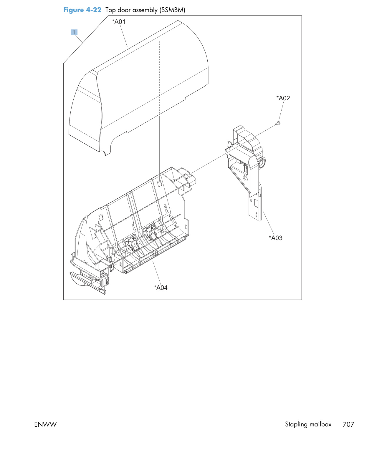 4-22 Top door assembly (SSMBM)