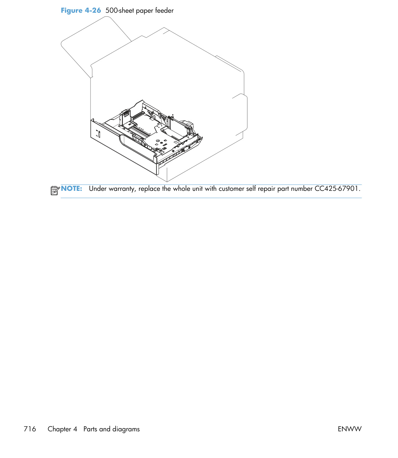 4-26 500-sheet paper feeder