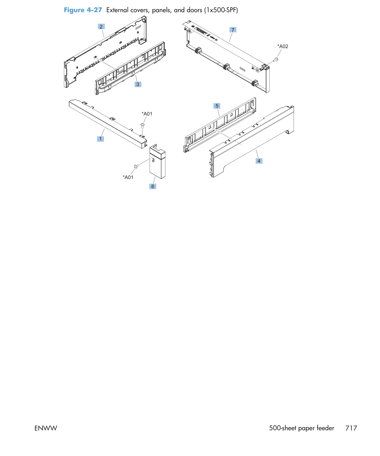 4-27 External covers, panels, and doors (1x500-SPF)