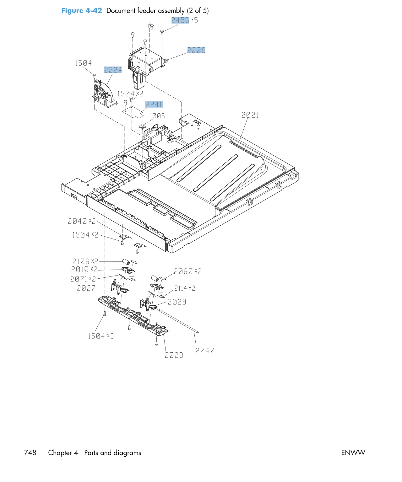 4-42 Document feeder assembly (2 of 5)