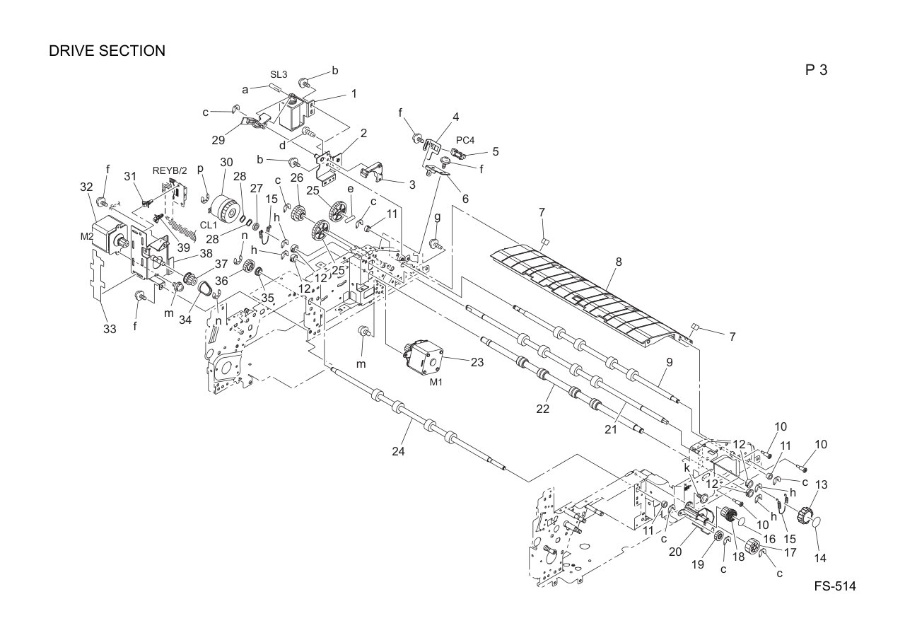 Konica FS-514 Finisher Parts