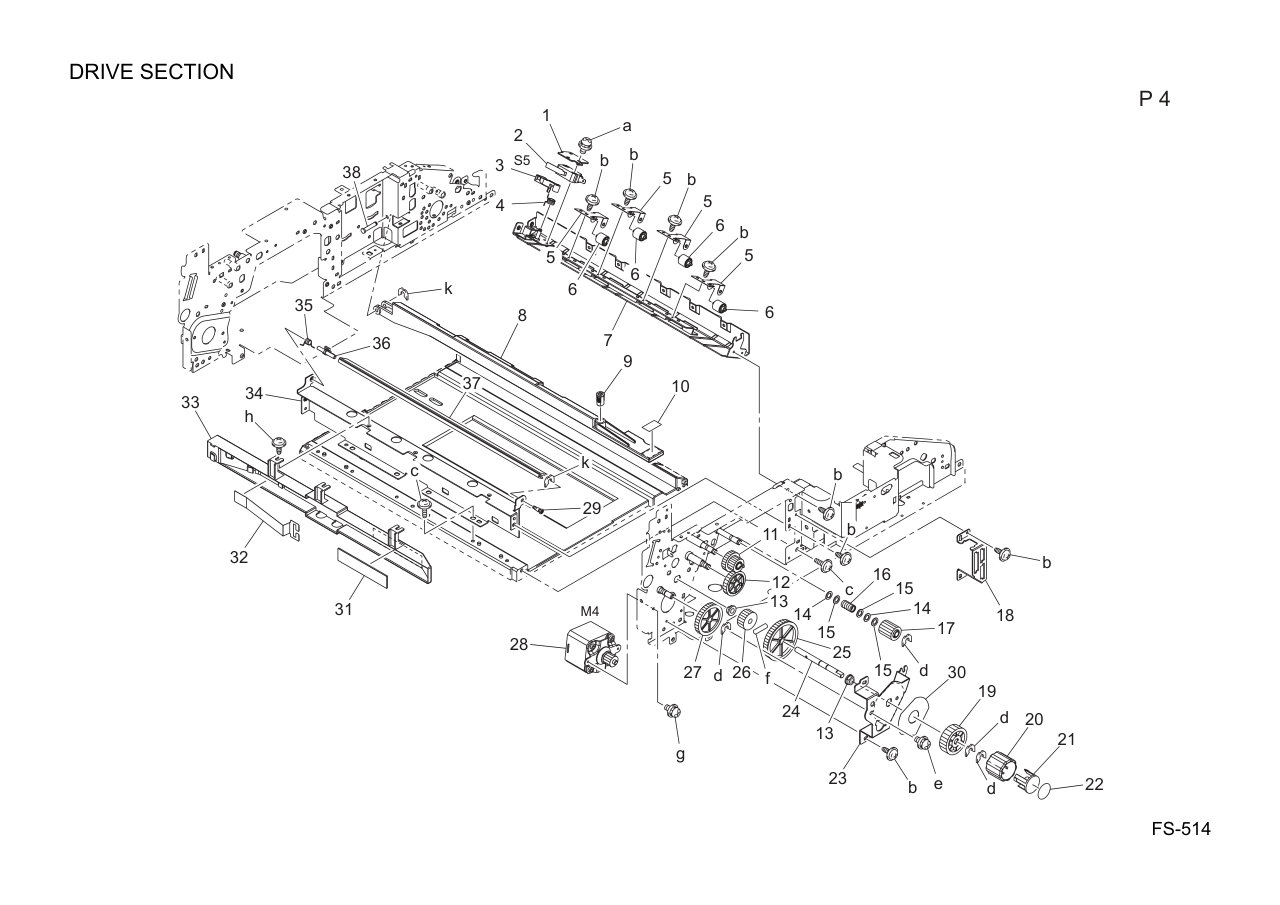Konica FS-514 Finisher Parts