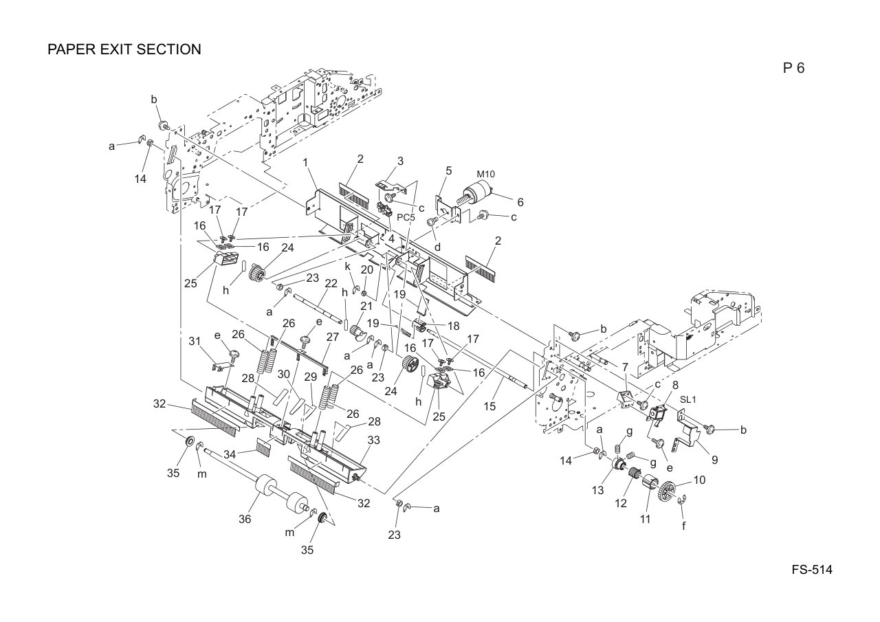 Konica FS-514 Finisher Parts