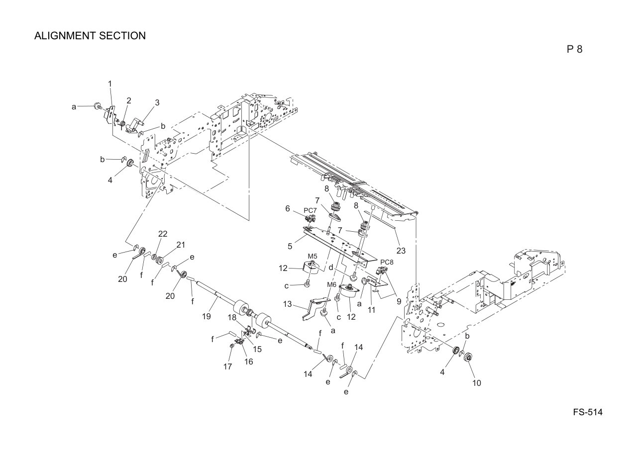 Konica FS-514 Finisher Parts