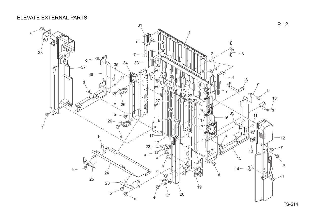 Konica FS-514 Finisher Parts