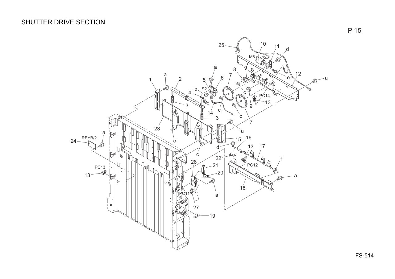 Konica FS-514 Finisher Parts