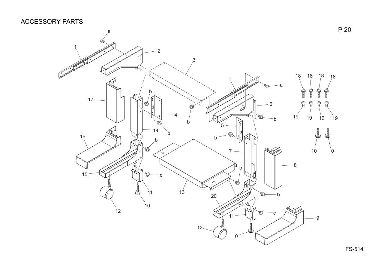 Konica FS-514 Finisher Parts