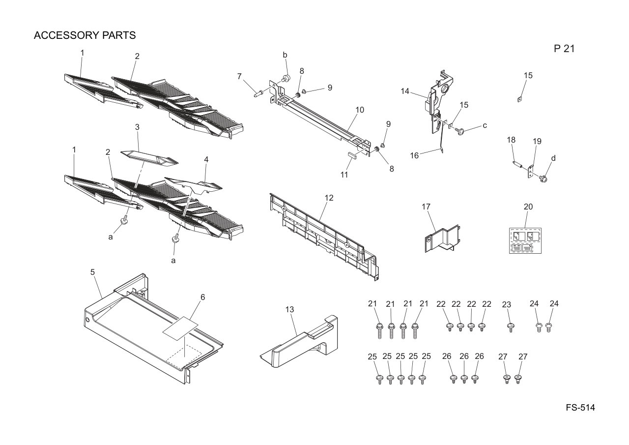 Konica FS-514 Finisher Parts