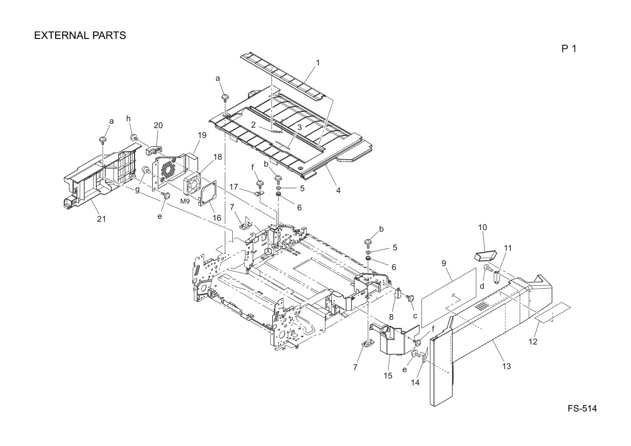 Konica FS-514 Finisher Parts