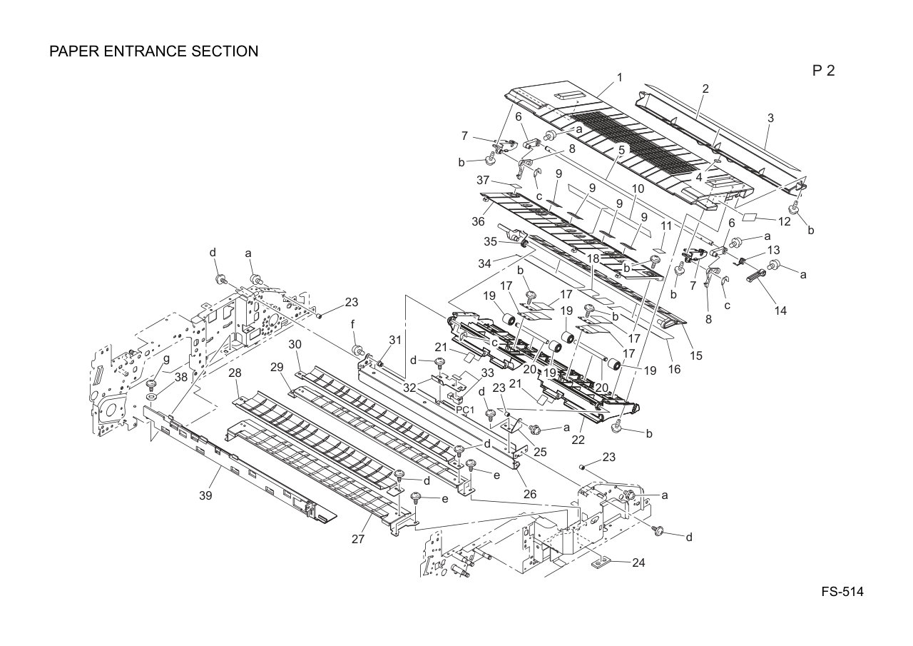 Konica FS-514 Finisher Parts
