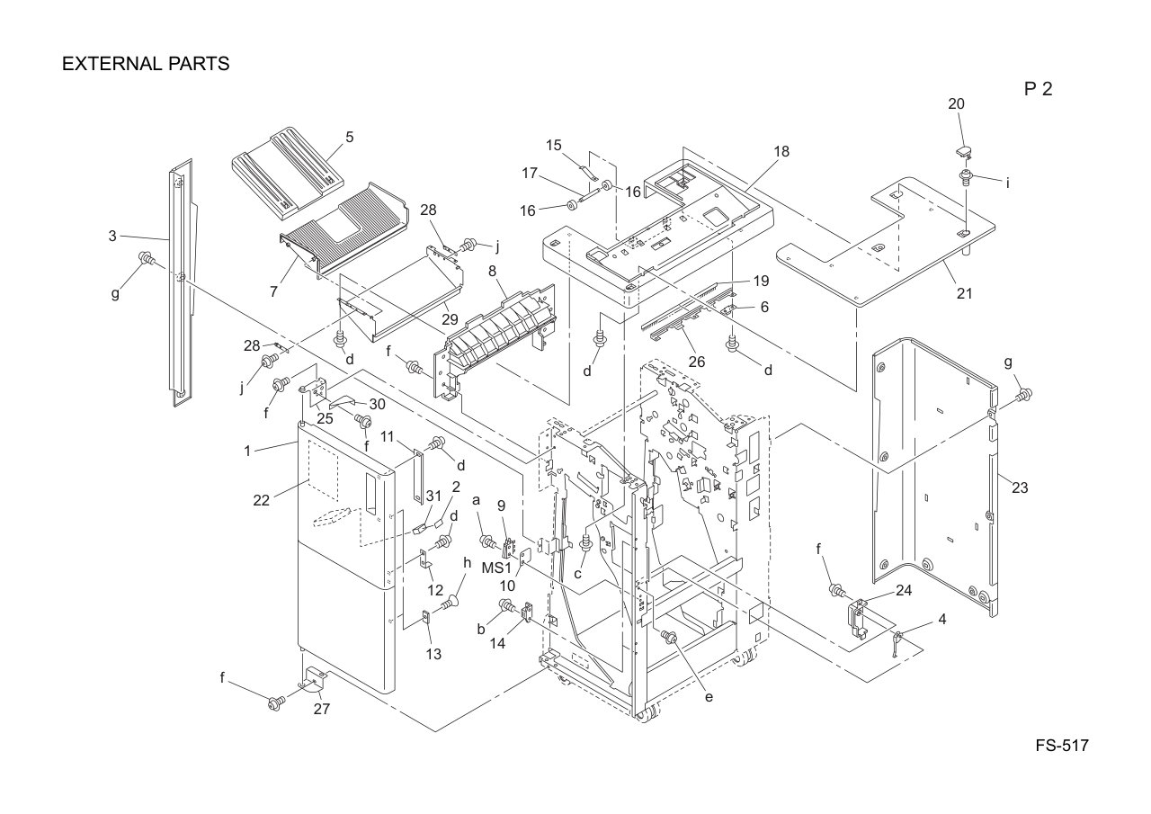 Konica FS-517 Finisher Parts