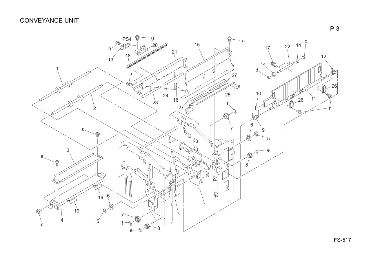 Konica FS-517 Finisher Parts
