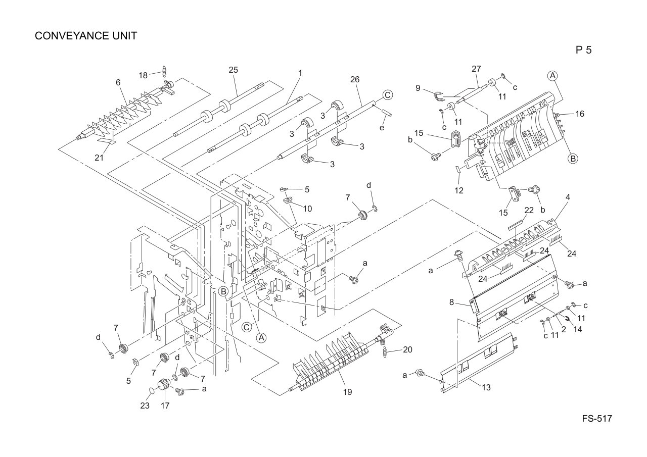 Konica FS-517 Finisher Parts