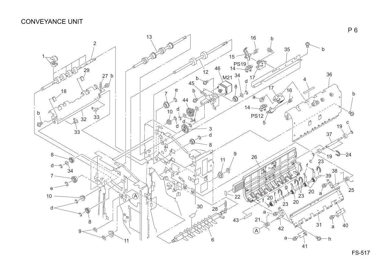 Konica FS-517 Finisher Parts