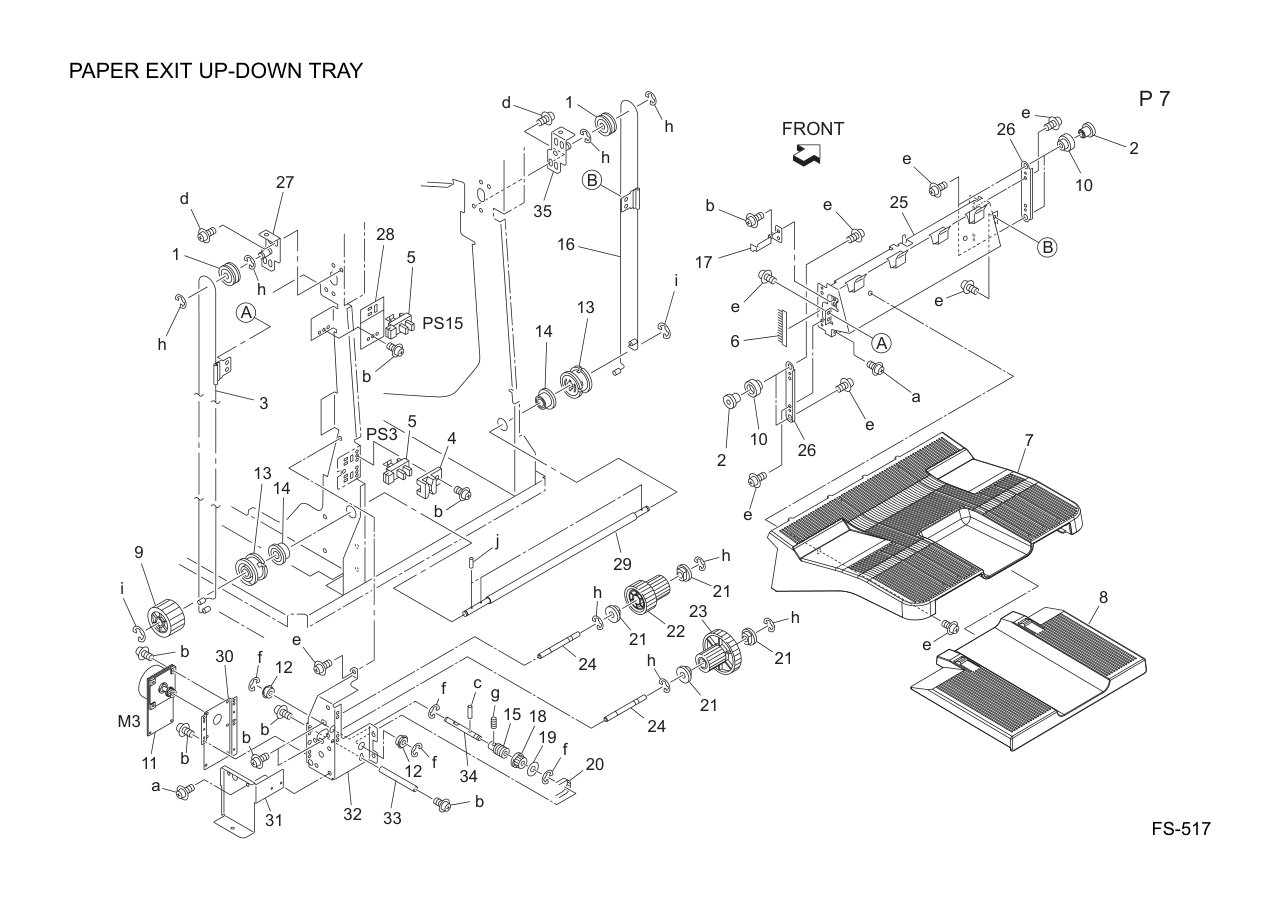 Konica FS-517 Finisher Parts