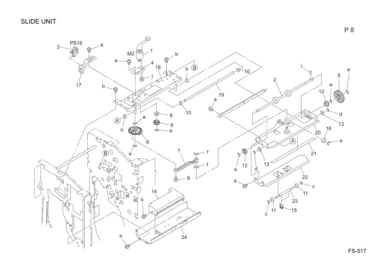 Konica FS-517 Finisher Parts