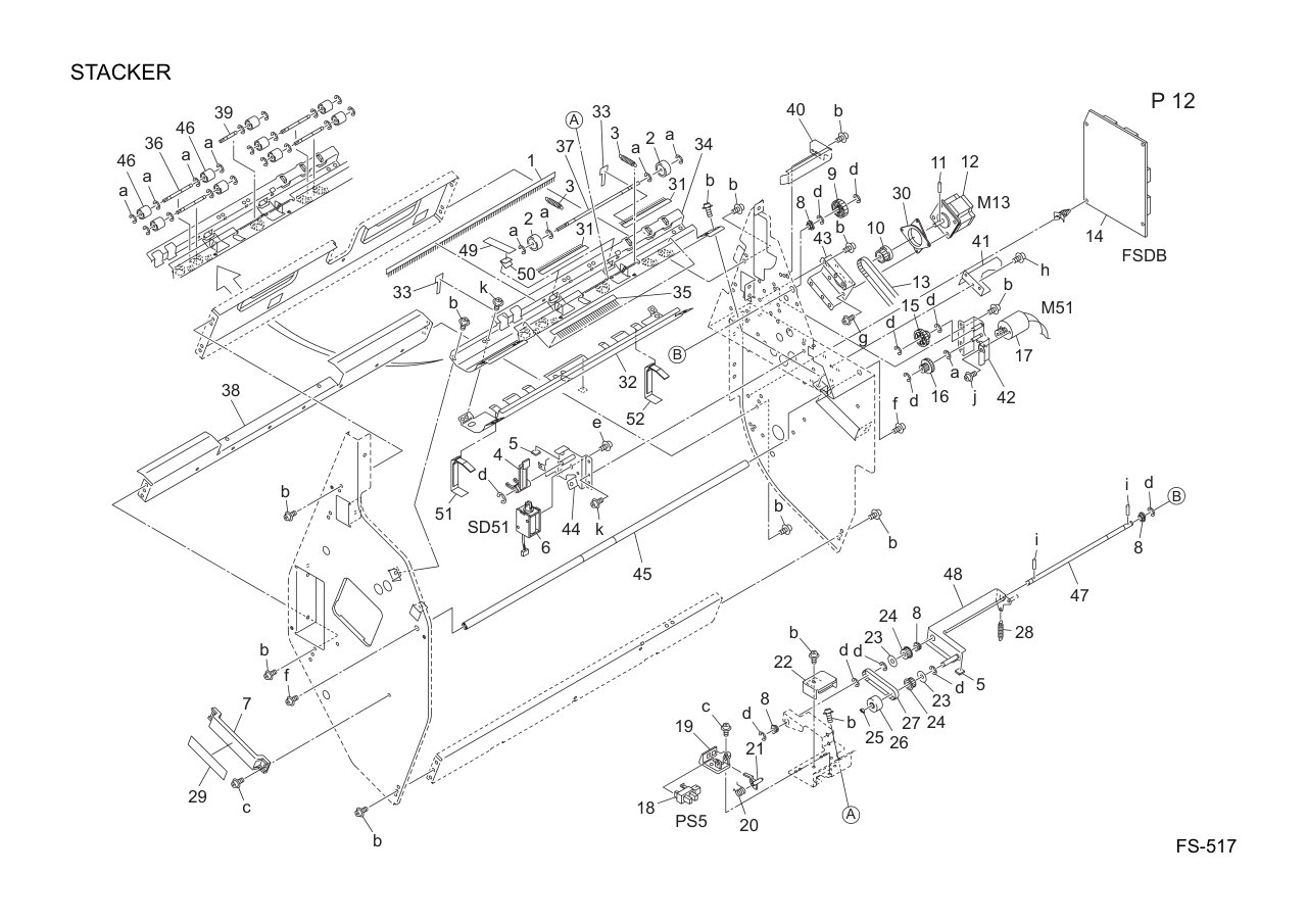 Konica FS-517 Finisher Parts