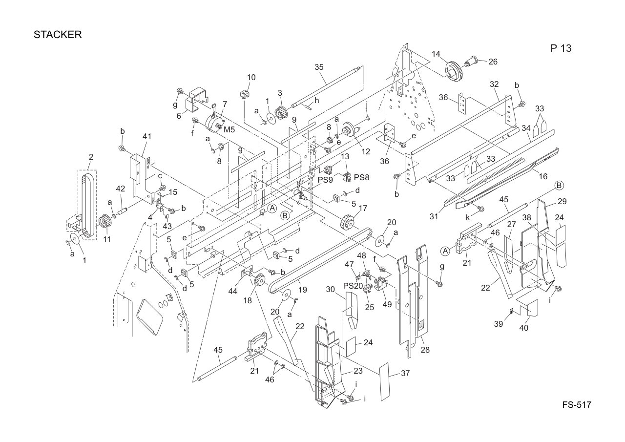 Konica FS-517 Finisher Parts