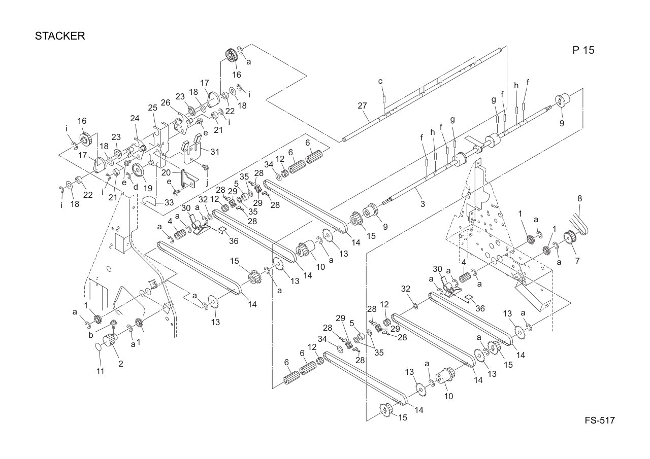 Konica FS-517 Finisher Parts