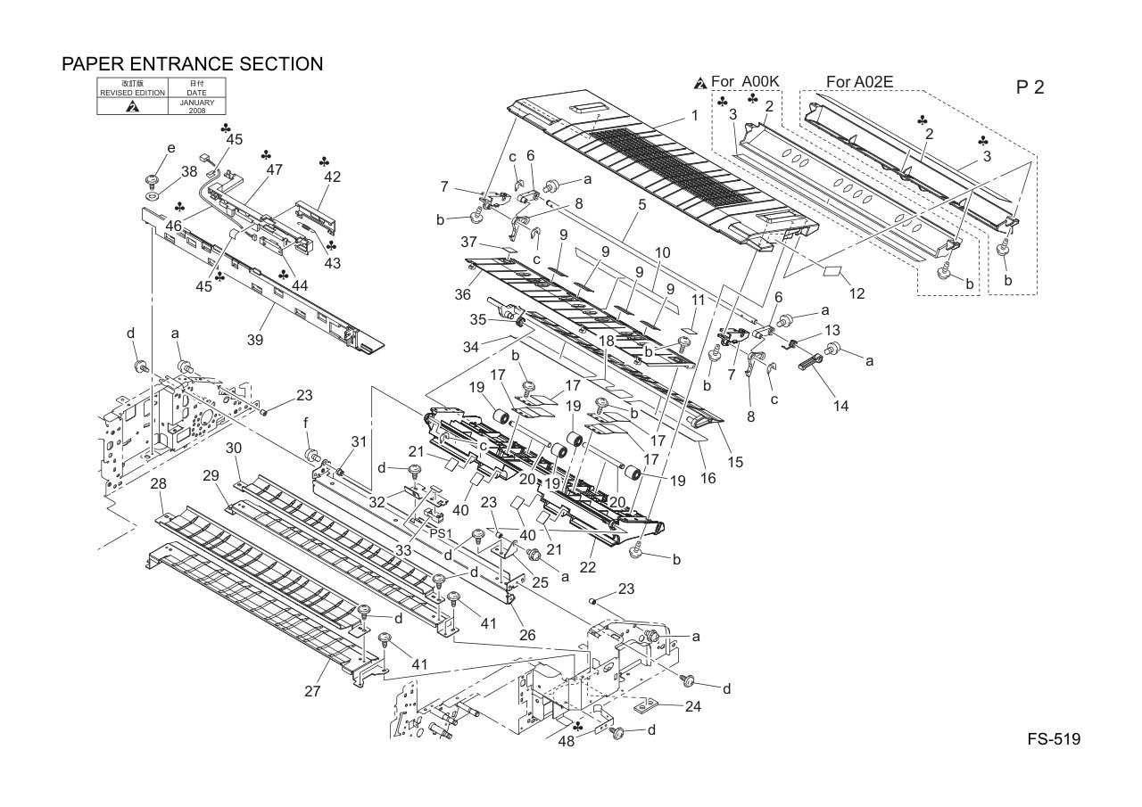 Konica FS-519 Finisher Parts