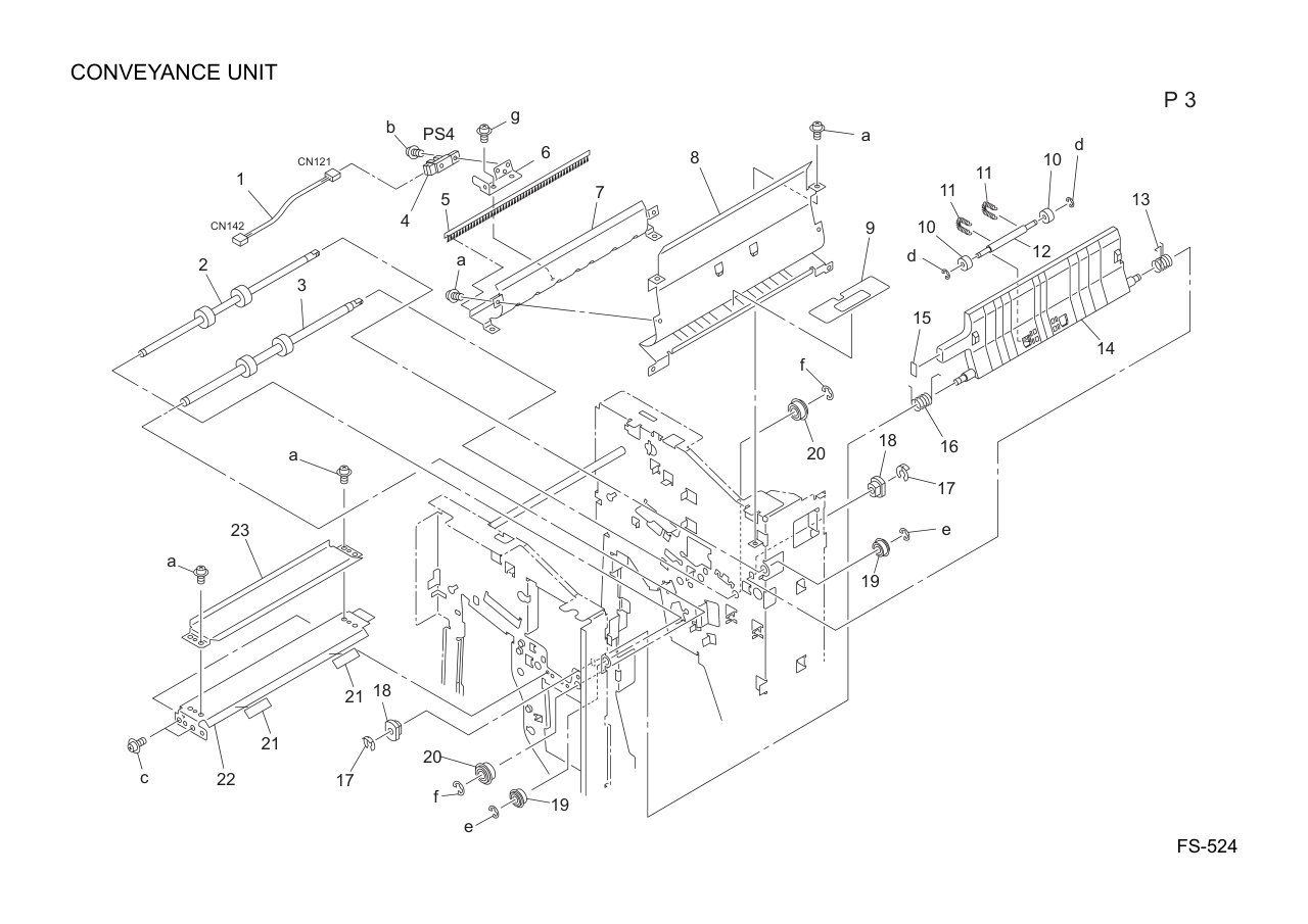 Konica FS-524 Finisher Parts