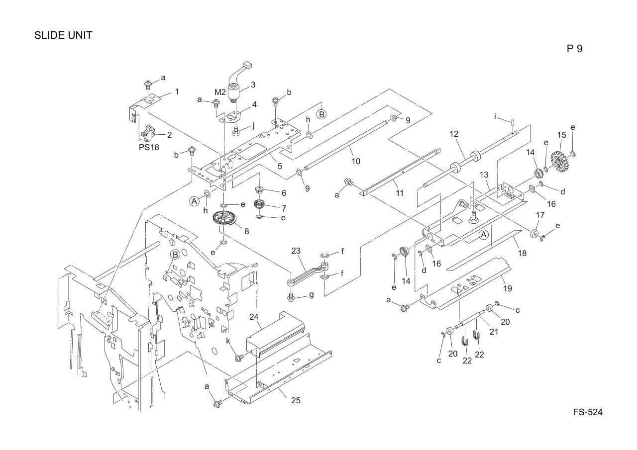 Konica FS-524 Finisher Parts