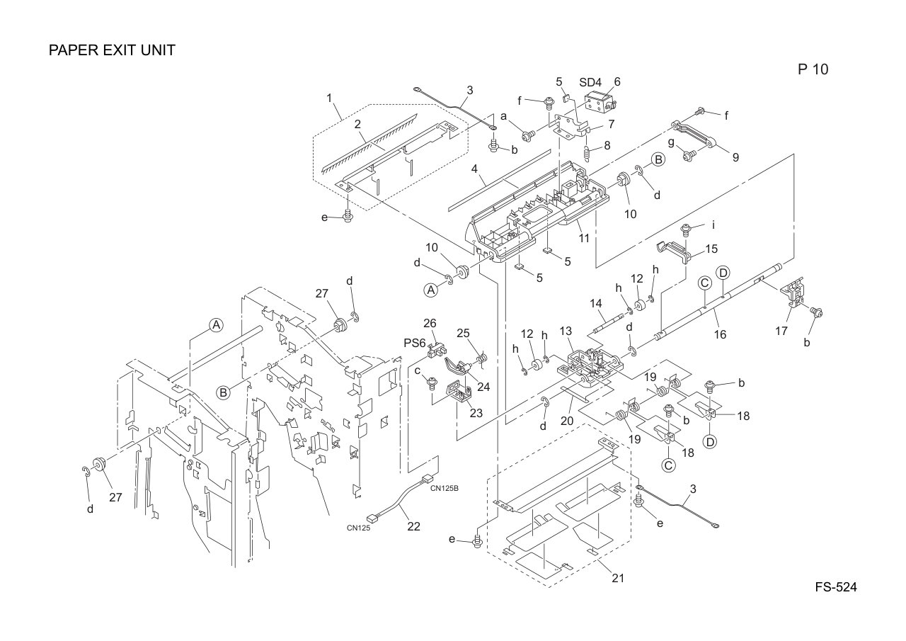 Konica FS-524 Finisher Parts