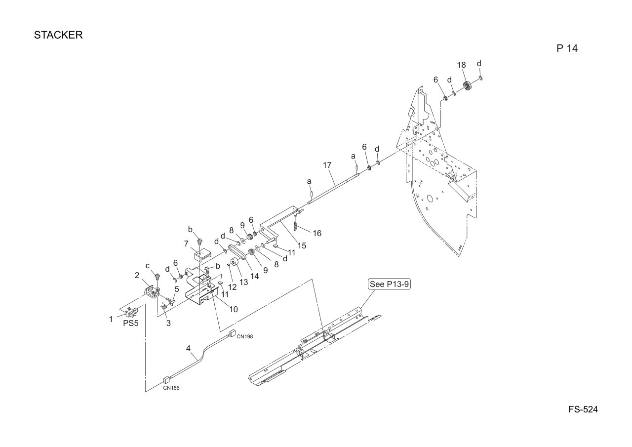 Konica FS-524 Finisher Parts