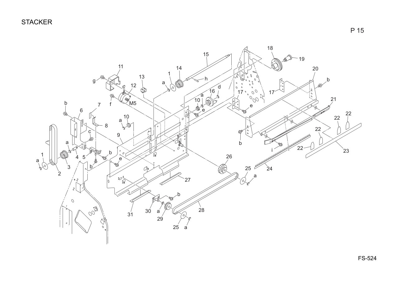 Konica FS-524 Finisher Parts