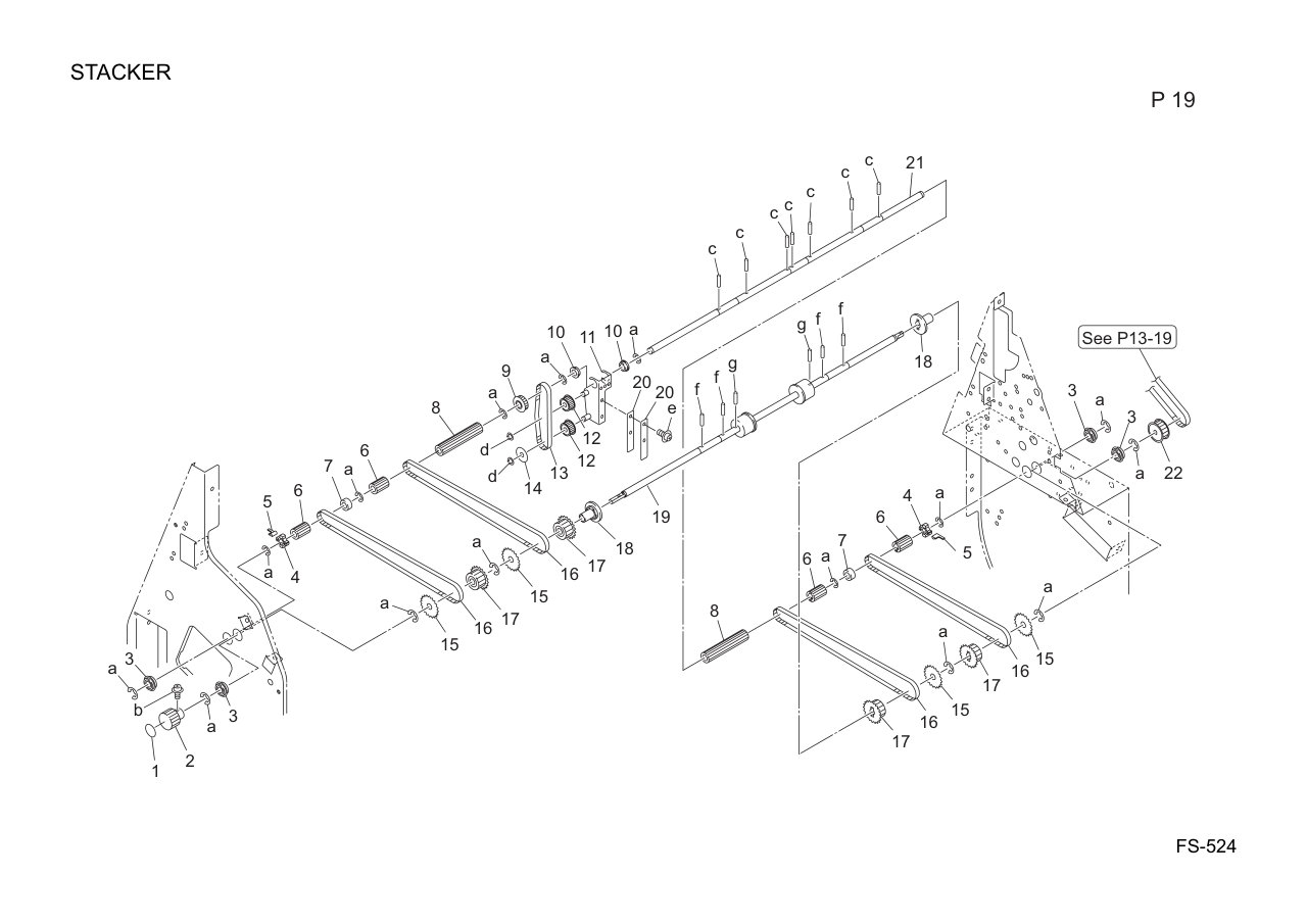 Konica FS-524 Finisher Parts