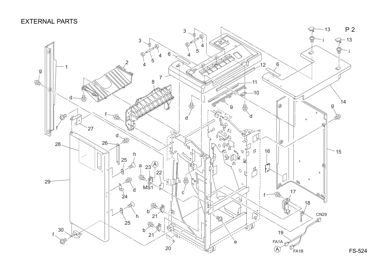Konica FS-524 Finisher Parts