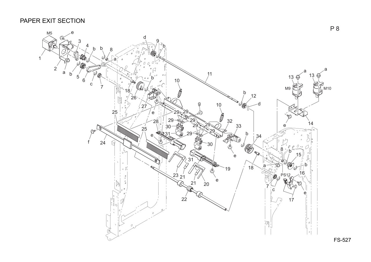 Konica FS-527 Finisher Parts