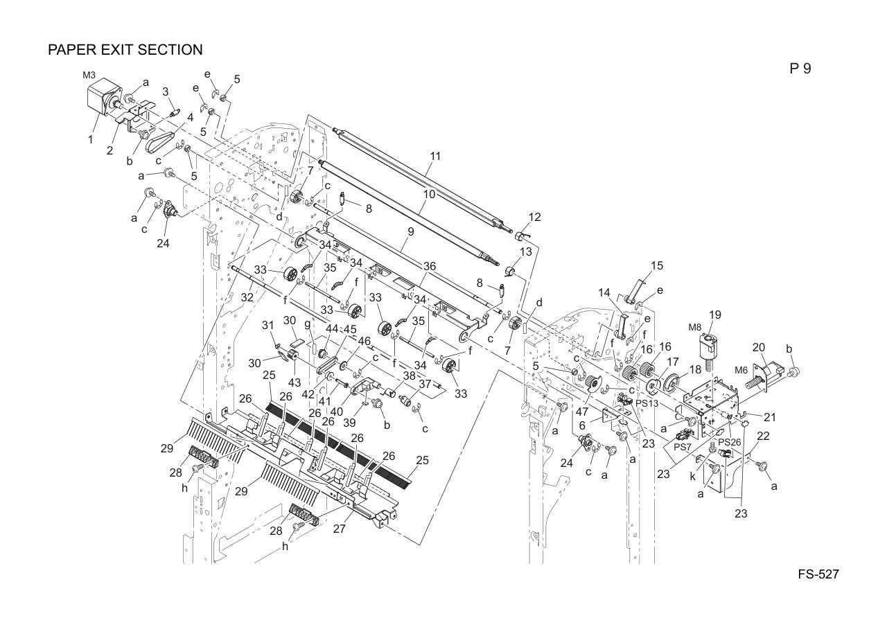 Konica FS-527 Finisher Parts