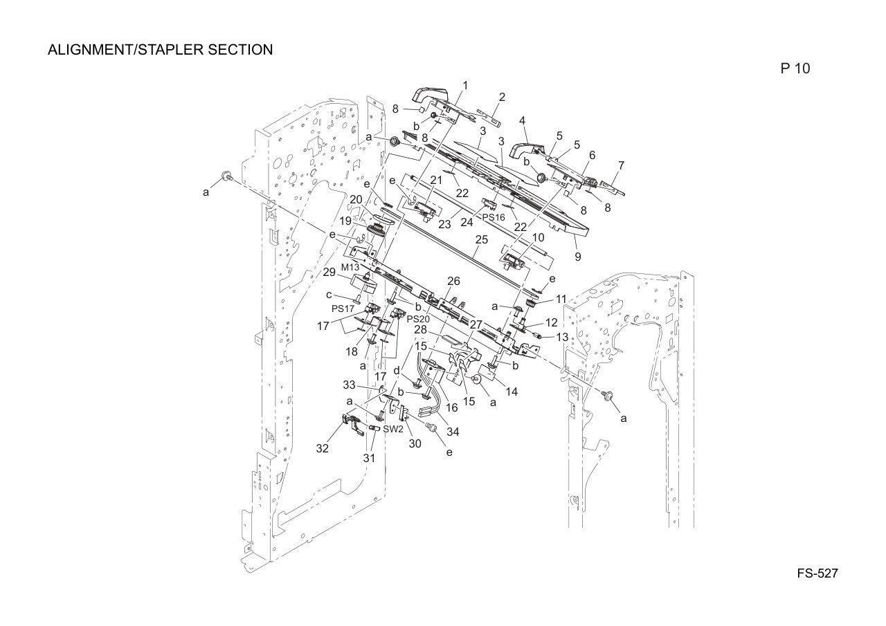 Konica FS-527 Finisher Parts