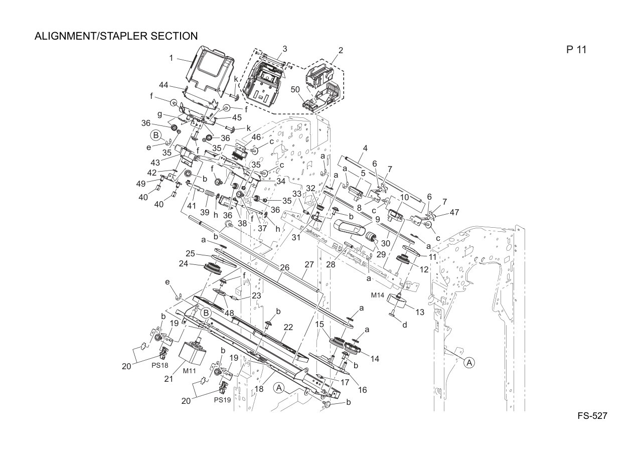 Konica FS-527 Finisher Parts
