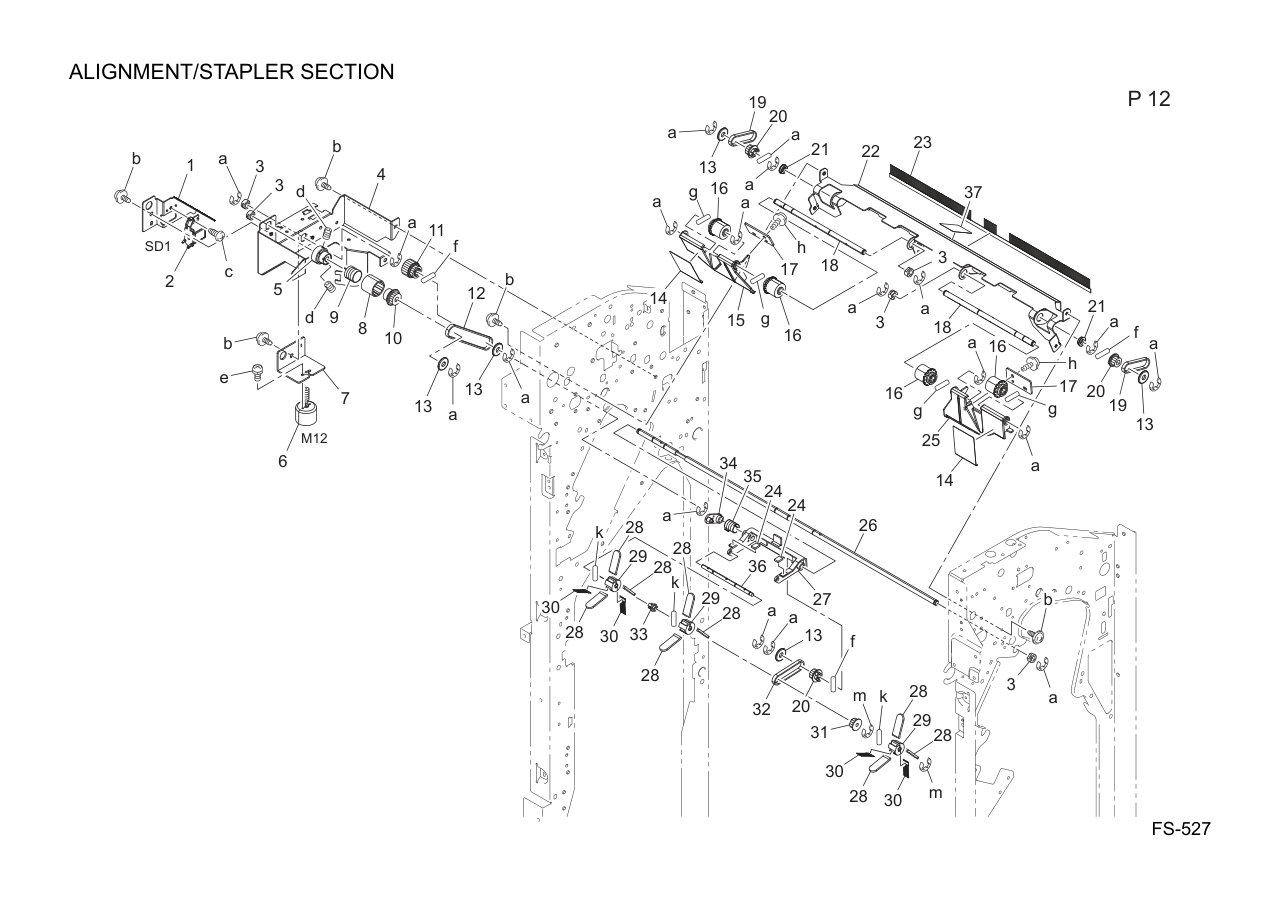 Konica FS-527 Finisher Parts