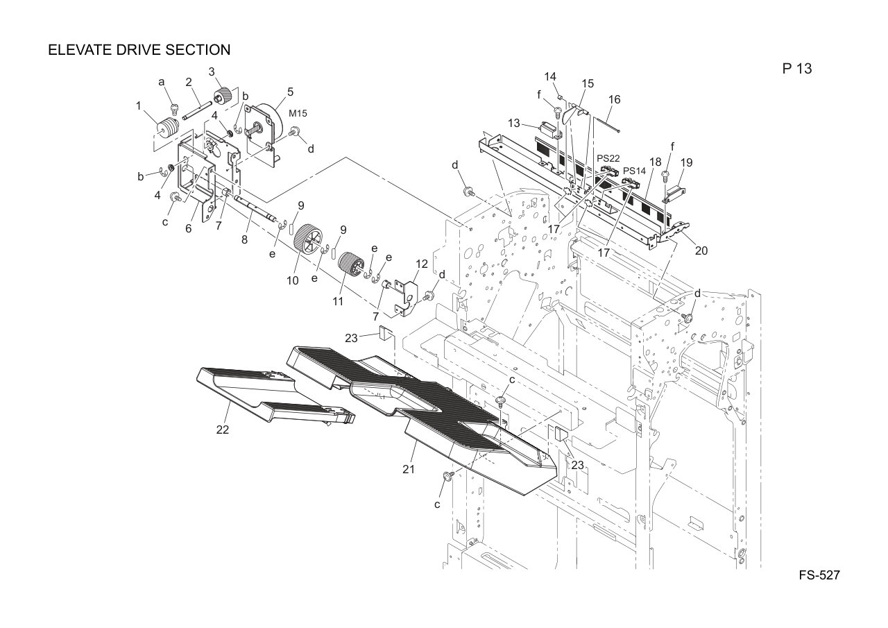 Konica FS-527 Finisher Parts