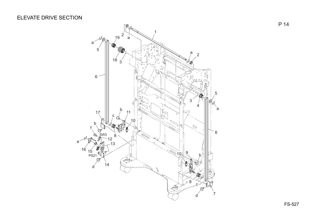 Konica FS-527 Finisher Parts