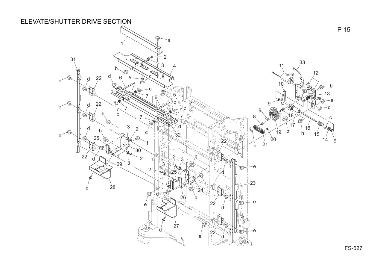Konica FS-527 Finisher Parts