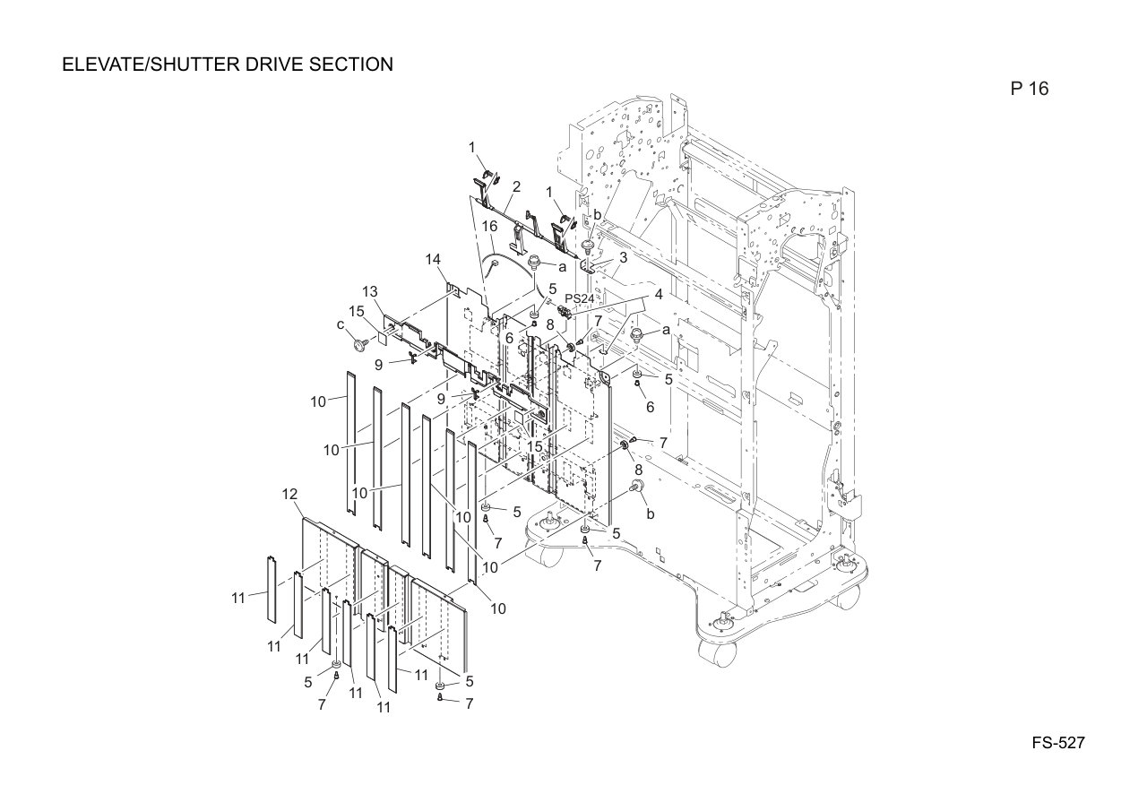 Konica FS-527 Finisher Parts