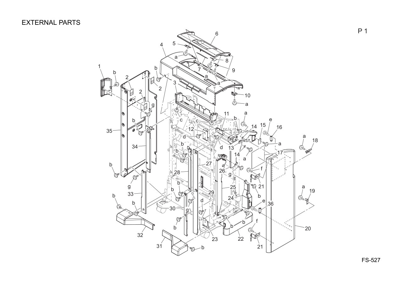 Konica FS-527 Finisher Parts
